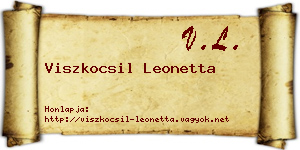 Viszkocsil Leonetta névjegykártya